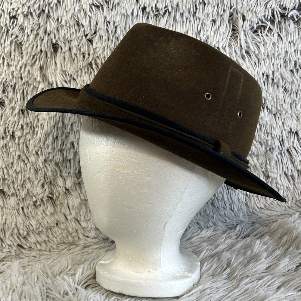 VTG SCALA Cowboy‎ 100% Wool Hat Dorfman Pacific Four Season Mens Large Safari